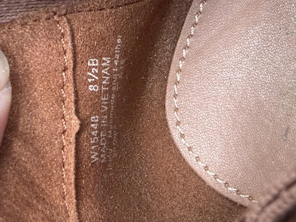 COLE HAAN GrandExplore Women's Sz 8.5B Ankle Boots Wedge Brown Leather
